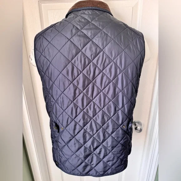 Vintage Polo Ralph Lauren The Beaton Quilted Vest Size Medium Navy Blue - Picture 14 of 16